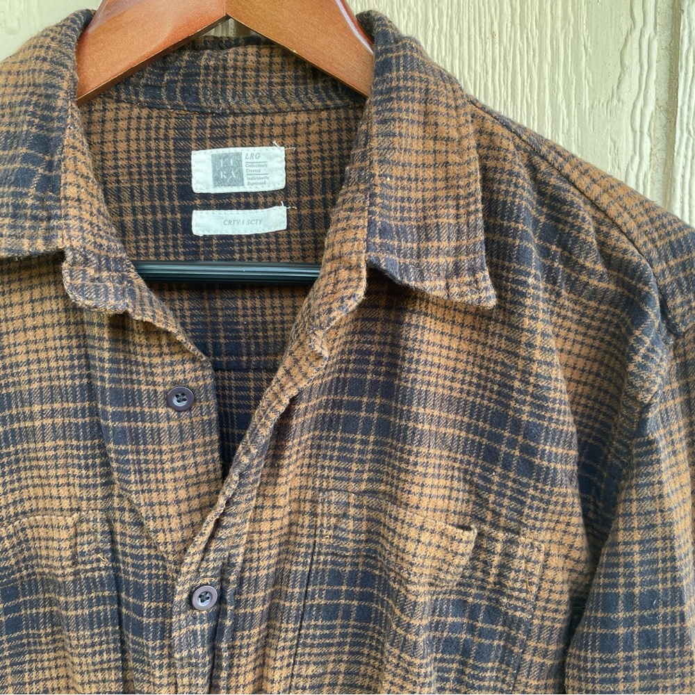 Men's Plaid Long sleeve - Brown and Black